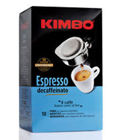 Kimbo Espresso Decaf Coffee, 18 Pods