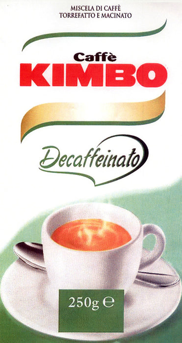 Kimbo Decaffeinato, 250g Brick