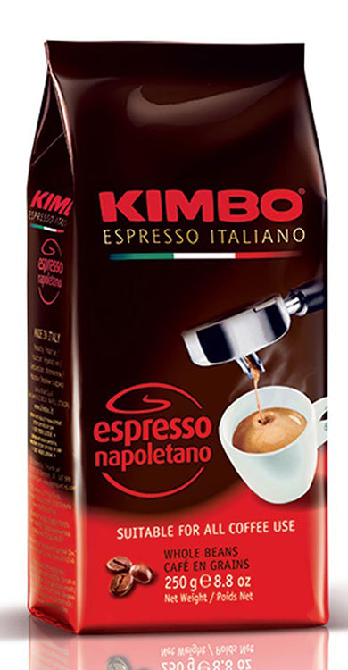 Kimbo Caffe Espresso Napoletano Beans, 500g Pack — Piccolo's Gastronomia  Italiana
