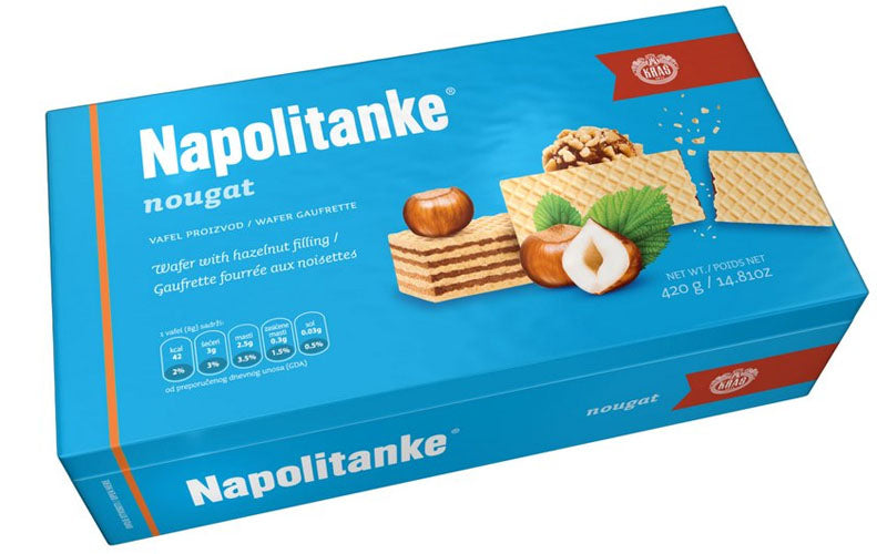 Kras Napolitanke Nougat Wafers, 420g