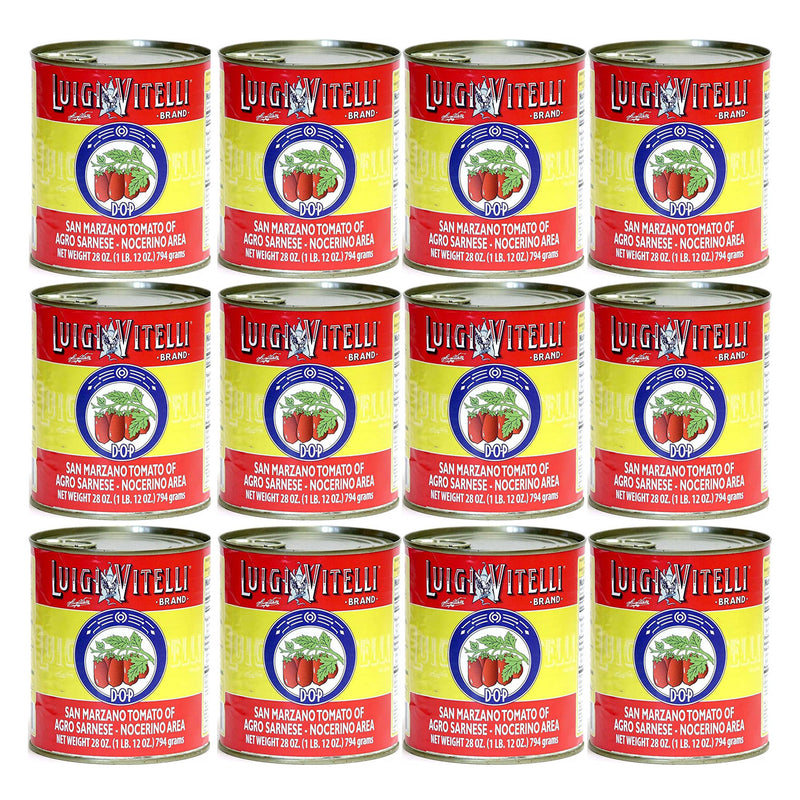 Luigi Vitelli D.O.P. Certified San Marzano Italian Plum Tomatoes, 1 lb 12 oz. | 28 oz Can