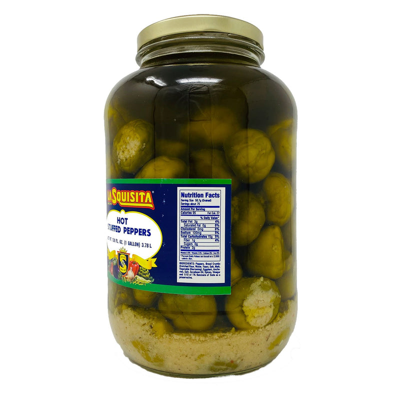 La Squisita Hot Stuffed Peppers, 128 oz | 1 Gallon Jar