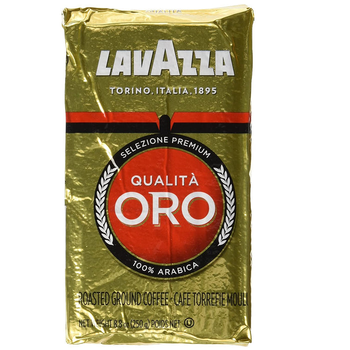 Lavazza Qualita Oro Ground Coffee, 8.8 Ounce -- 6 per case