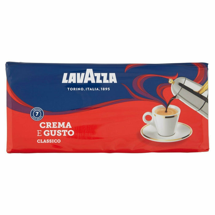 (Best By 28/02/2020) LavAzza Crema e Gusto Coffee, Ground, 4 Pack, 4 x 250g | 1000g