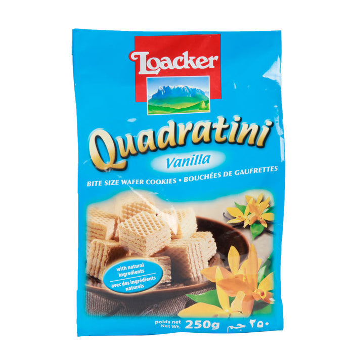 Loacker Quadratini Bite Size, Vanilla 250g