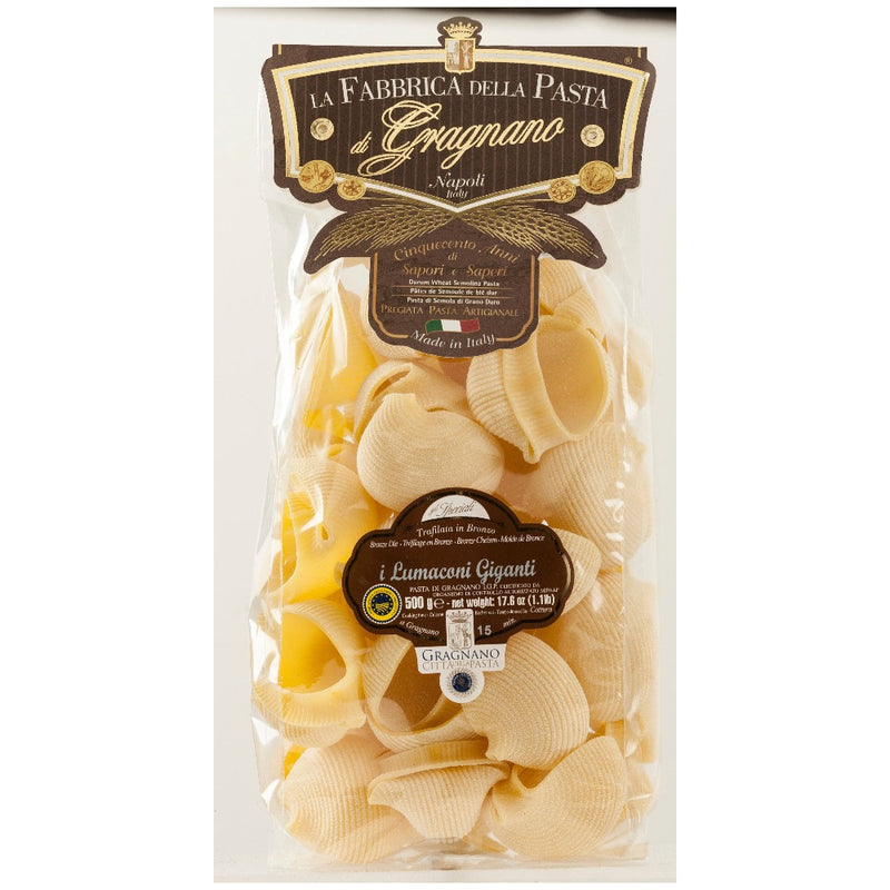 La Fabbrica Della Pasta Lumaconi Giganti, #553, 17.6 oz | 500gr