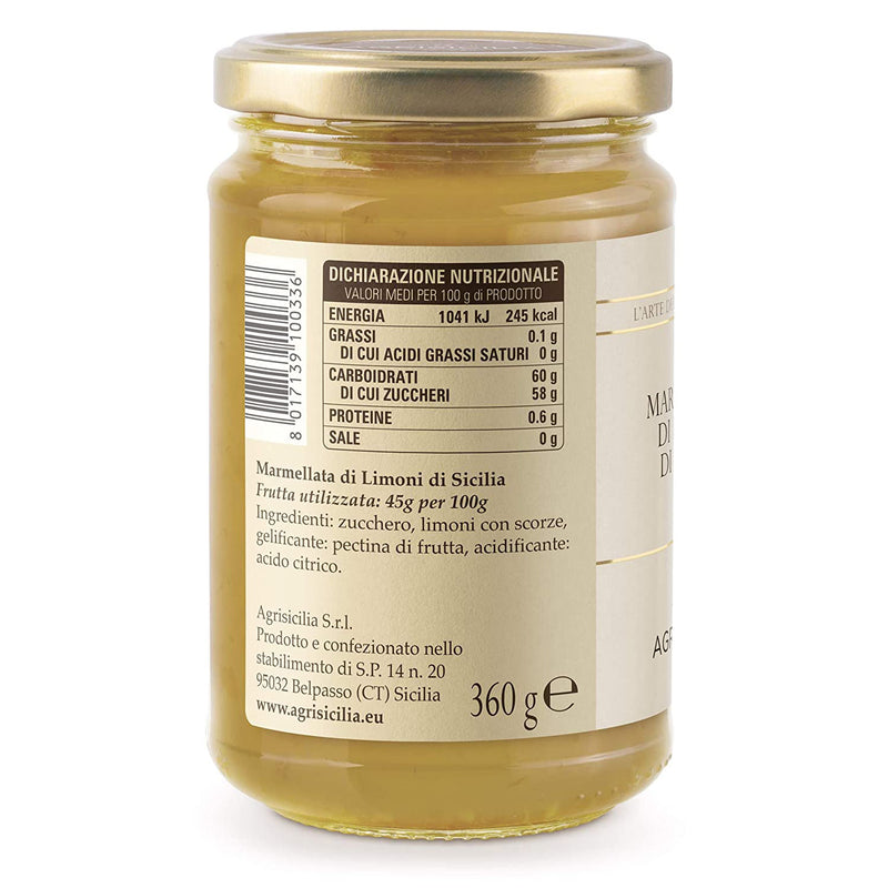 Agrisicilia Sicilian Lemon Marmalade, 12.7 oz | 360g