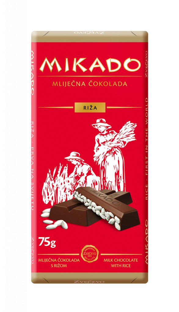Mikado Riza Mikado Milk Chocolate with Puffed Rice Bar, 2.6 oz | 75g — Piccolo's ...