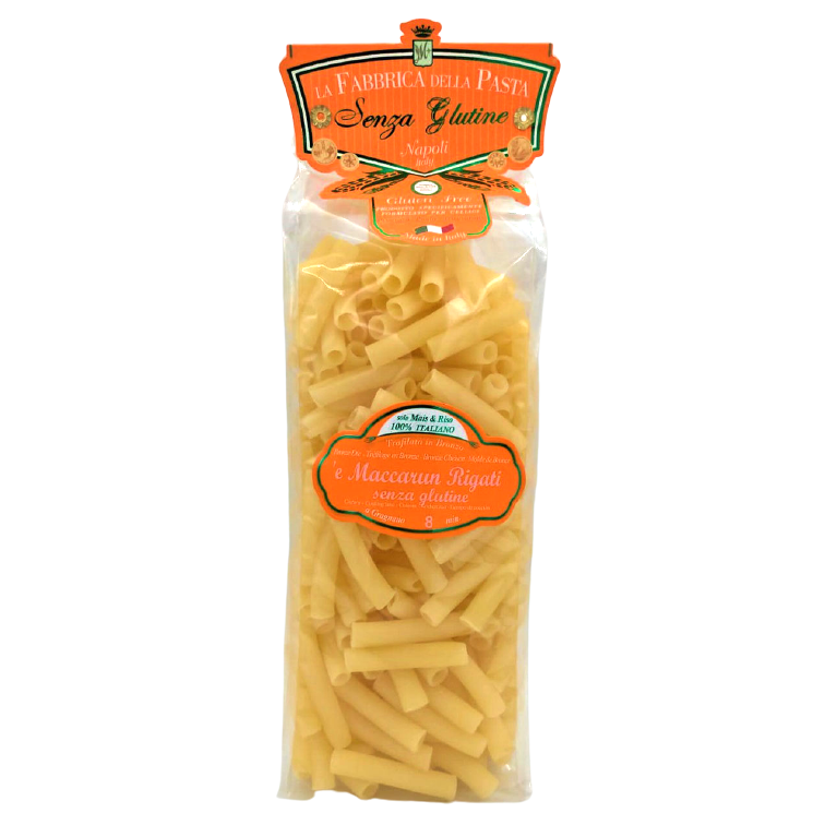 La Fabbrica Della Pasta Gluten Free Maccarun Rigati, #119GF, 17.6 oz | 500g