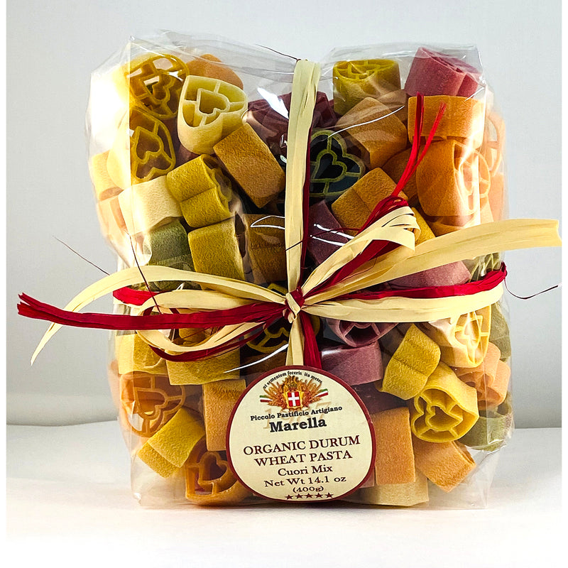 Marella Heart Mix, Cuori Mix Organic Pasta from Italy, 14.1 oz