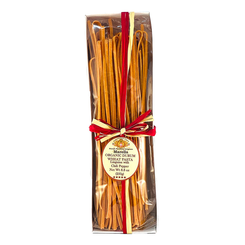 Marella Linguine with Chili Pepper, Organic Pasta from Italy, 8.8 oz