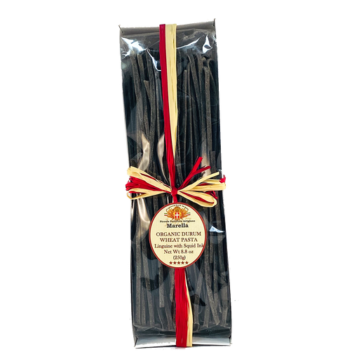 Marella Linguine With Squid Ink, Organic Pasta from Italy, 8.8 oz