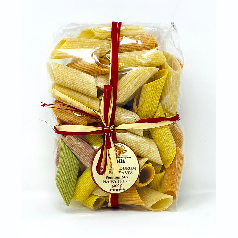 Marella Pennoni Rigate Mix Organic Pasta from Italy, 14.1 oz