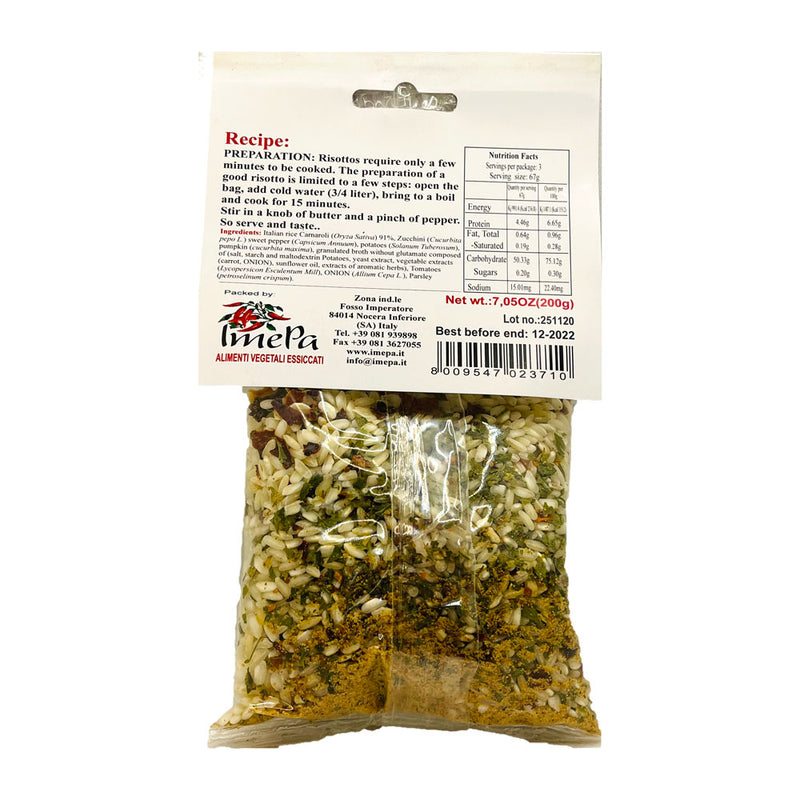Marinella Risotto Primavera With Carnaroli Rice, Ready in 15 min, 7.05 oz | 200g