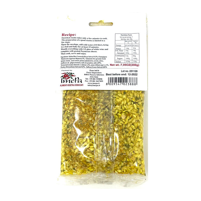 Marinella Risotto Saffron, With Carnaroli Rice, 7.05 oz | 200g
