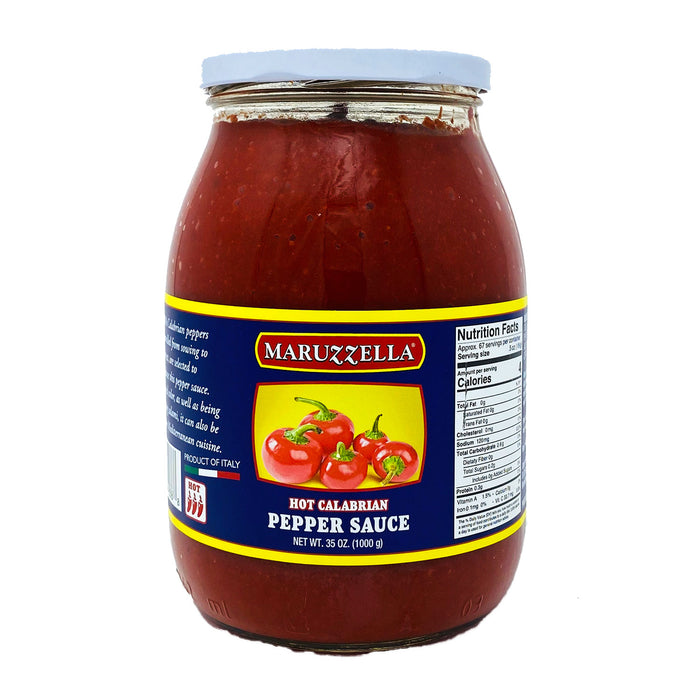 Maruzella 100% Calabrian HOT Pepper Sauce, 35 oz | 1000g