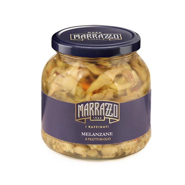 Casa Marrazzo Sliced Eggplant Stripes in Oil, 34.8 oz | 1000g