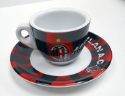 A.C. Milan Espresso Cups and Saucers, set of 6