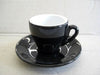 Nuova Point - Milano Espresso Cups and Saucers, Black, Set of 6