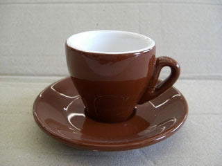 Brown Italian Cafe Style Milano Cappucino Cups Set of 6 made by Nuoa Point  Italy