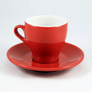Nuova Point - Milano Espresso Cups and Saucers, Red, Set of 6