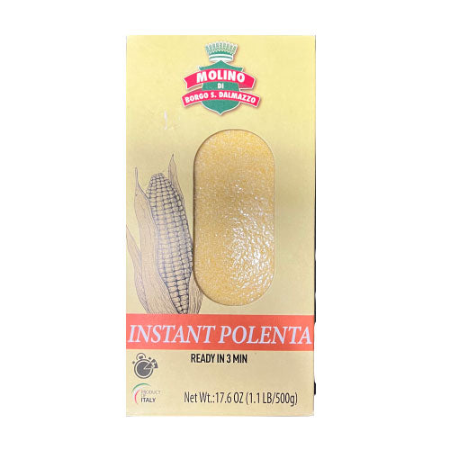 Molino Borgo San Dalmazzo Instant Polenta, Ready 3 Min, 17.6 oz | 500g