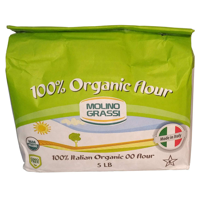 Molino Grassi 100% Italian Organic 00 Flour, 5 Lb