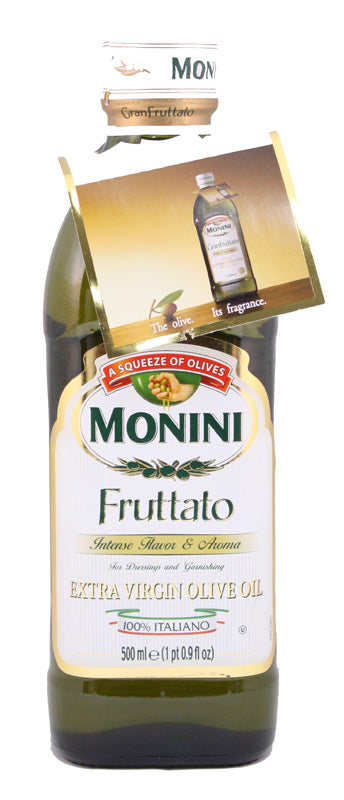 Monini Fruttato Extra Virgin Olive Oil 500mL Glass Bottle