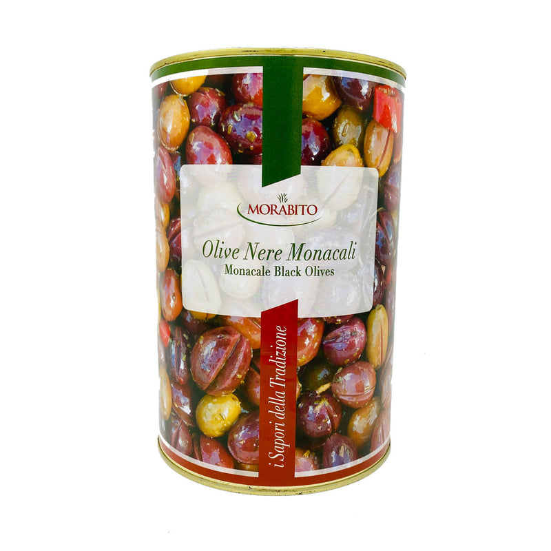 Morabito Monacale Black Olives, Olive Nere Monacali, 5 lb 8 oz | 2500g