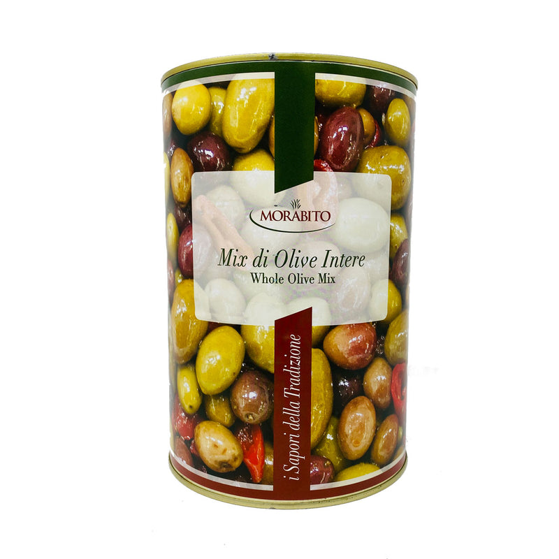 Morabito Whole Mix Olives, Mix di Olive Intere, 5 lb 8 oz | 2500g