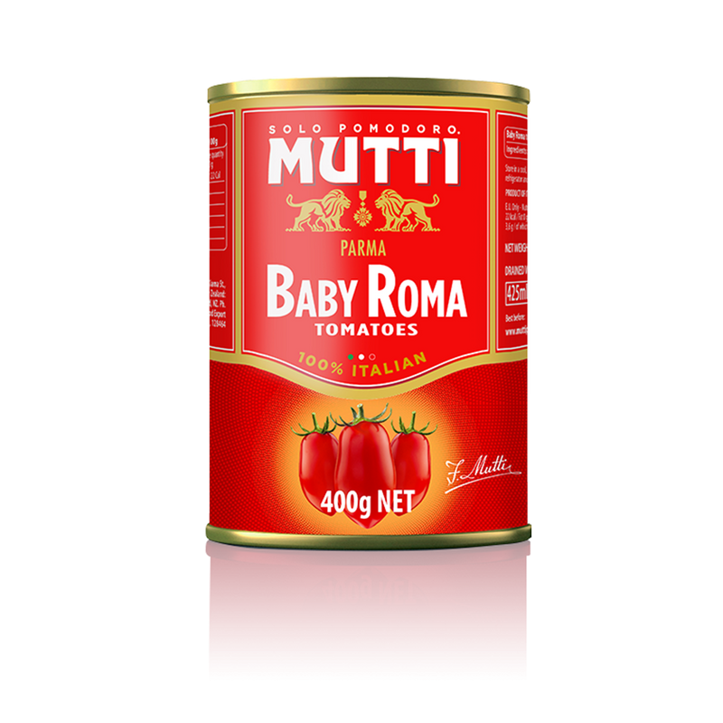 Mutti Baby Roma Tomatoes, 14 oz