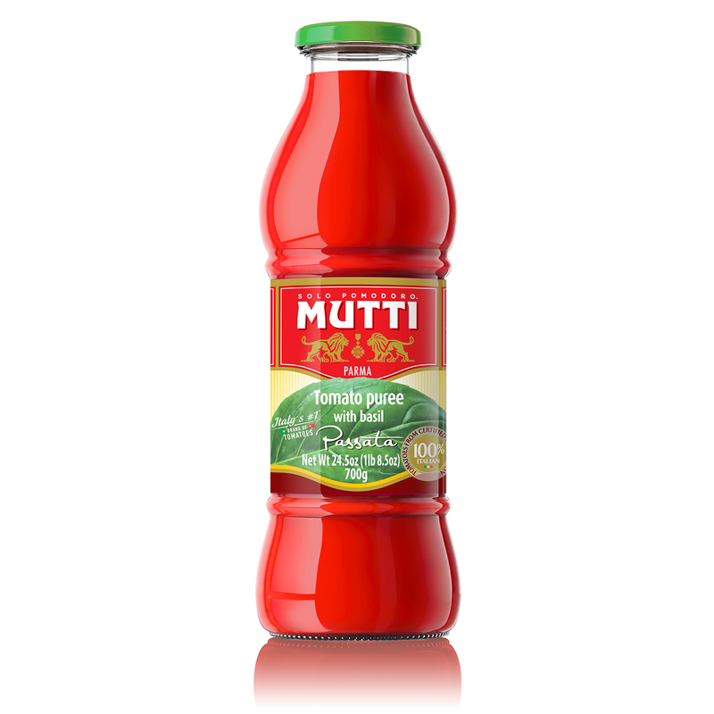 Mutti Tomato Puree W/ Basil Passata di Pomodoro Basil, 700g