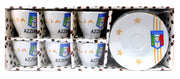 Italy National Team Espresso Cups and Saucers set of 6