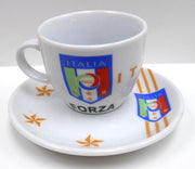 Italy National Team Espresso Cups and Saucers set of 6