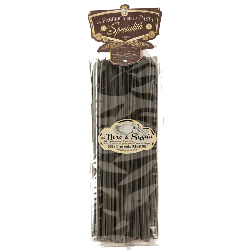 La Fabbrica Linguine Squid Ink Pasta, Nero di Seppia, #76, 17.6 oz | 500g
