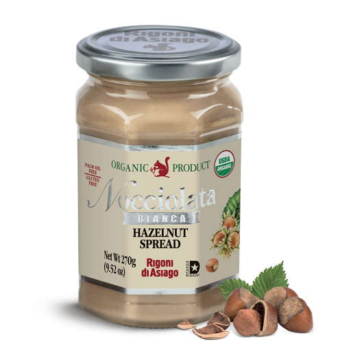  Rigoni di Asiago Nocciolata Bianca Organic Hazelnut Spread,  9.52 oz, Cocoa Free : Everything Else