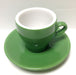 Nuova Point - Cappucino Cups and Saucers, Green, set of 6