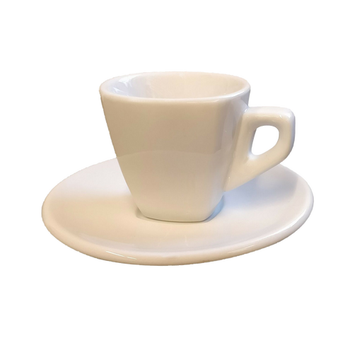 Nuova Point - Asti Cappuccino Cups and Saucers, White, Set of 6