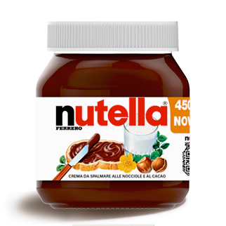 Ferrero Nutella Made in Italy, 450g Glass Jar