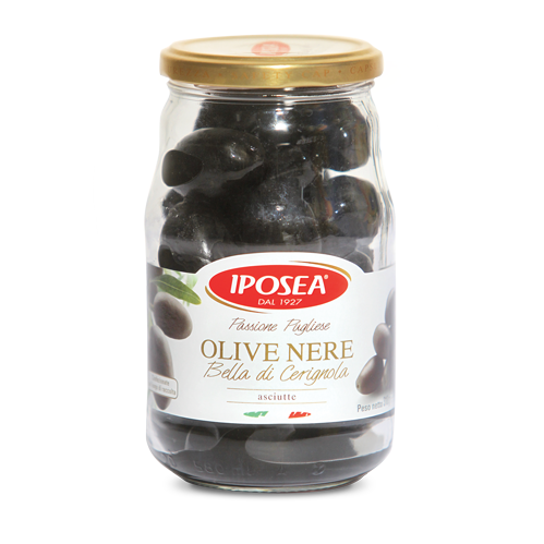Iposea Olives Black Cerignola, 19.61 oz | 580 ml