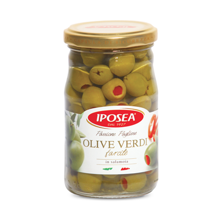 Iposea Olives Stuffed With Peppers, 10.23 oz | 290g