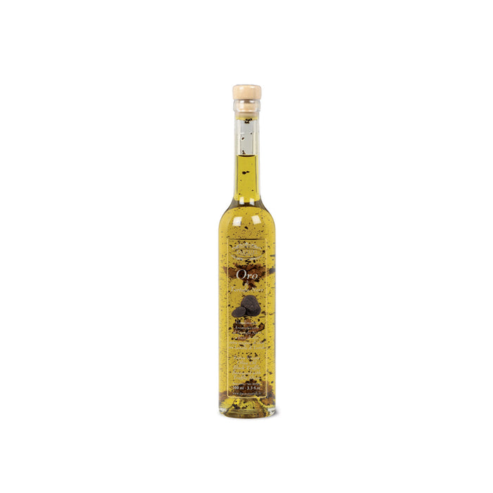 Tartufi Jimmy Gold Black Truffle Flavored Oil with Truffle Slices, 3.3 oz | 100 ml