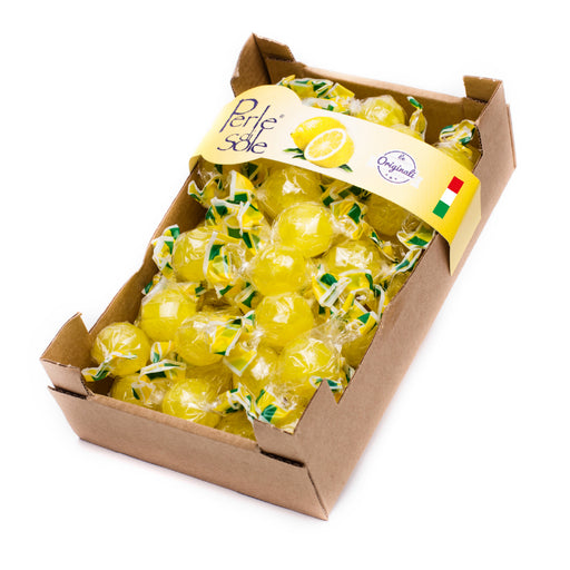 The Original Perle di Sole Lemon Drops Made with Essential Oils of Lemons from The Amalfi Coast (7.05 oz | 200 g) Pack of 3 - Sour Lemon Drops Hard
