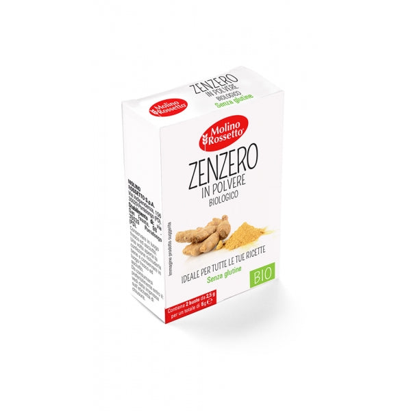 Molino Rossetto Organic Ginger Powder, Gluten Free, 2 x 2.5g Box