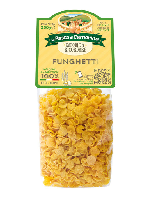 La Pasta di Camerino Funghetti Egg Pasta, Bronze Die, 8.8 oz | 250g