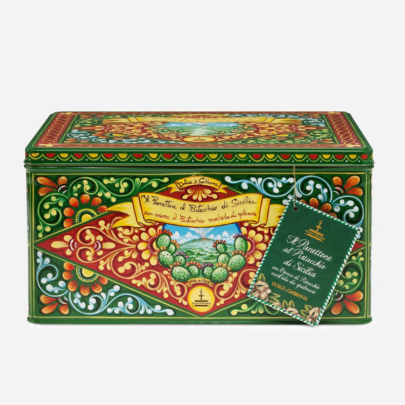 Fiasconaro Dolce & Gabbana Sicilian PISTACHIO PANETTONE IN TIN, 800 g