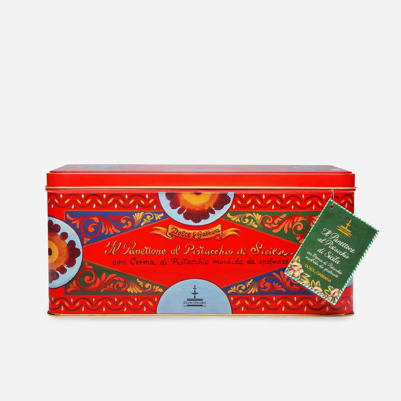 Fiasconaro Dolce & Gabbana Sicilian PISTACHIO PANETTONE IN SMALL TIN, 500 g