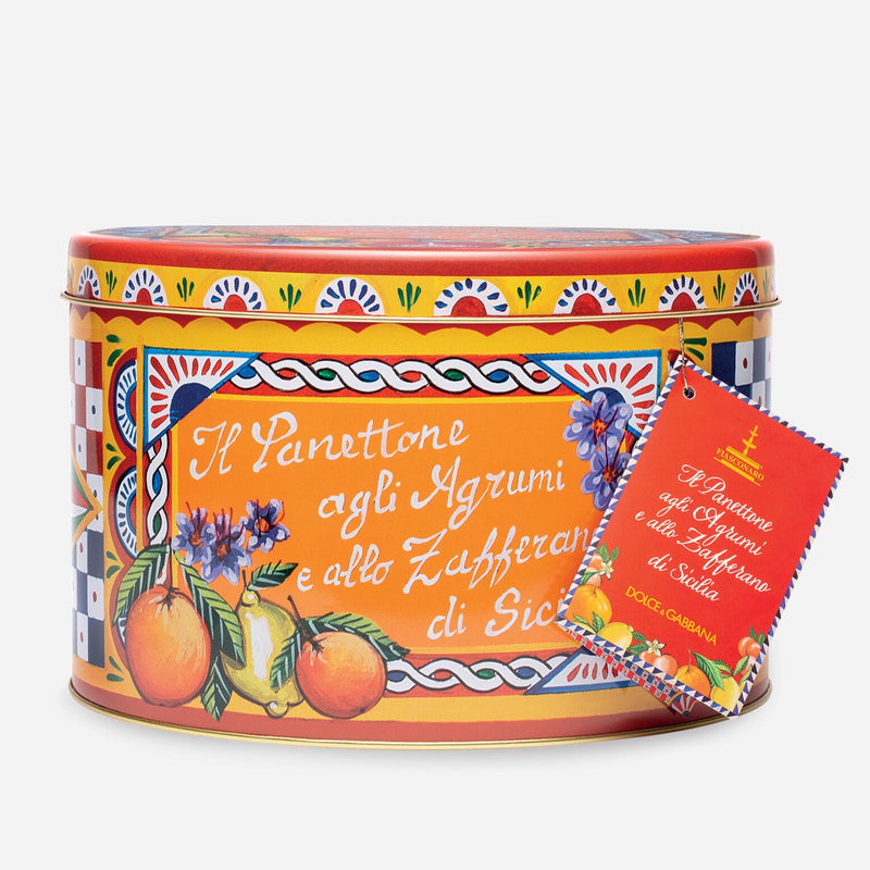 Fiasconaro Dolce & Gabbana Sicilian PANETTONE IN Round TIN, 35.3 oz
