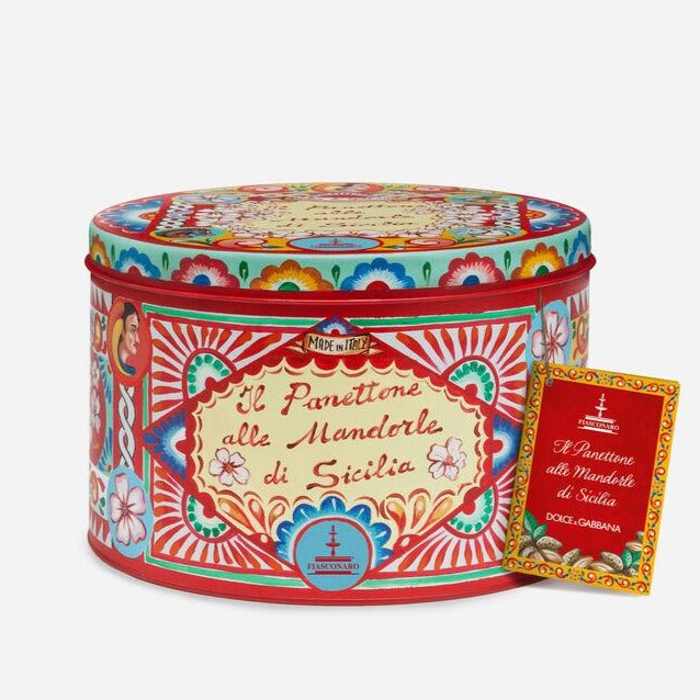 Fiasconaro Dolce & Gabbana Sicilian Panettone alle Mandorle IN Round TIN, 35.3 oz