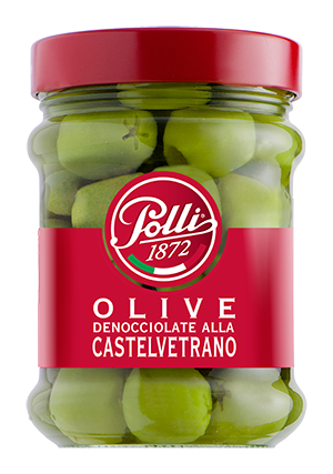 Polli Pitted Castelvetrano Green Olives, 10.5 oz | 300g